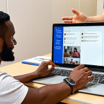 **

A diverse group of professionals engaged in a modular training session. Some are participating in a hands-on workshop, while others are collaborating online via laptops and tablets. A friendly coach is guiding a participant, offering constructive feedback and encouragement. The setting is a modern, bright co-working space, reflecting flexibility and adaptability. The overall mood is positive and empowering, highlighting personalized learning paths and skill development.

**