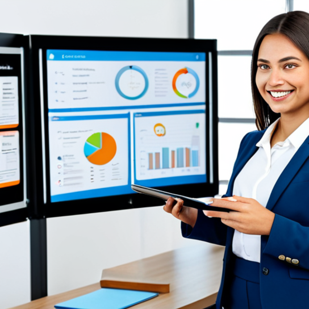 모듈식 역량 개발의 데이터 기반 접근 - Personalized Learning in a Modern Office**
"A young professional woman in a modern, fully clothed b...