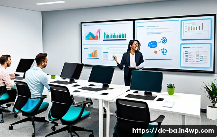 모듈식 역량 개발을 위한 팀워크 증진 방법 - **Subject**: A diverse team of professionals (men and women of various ages and ethnicities) activel...