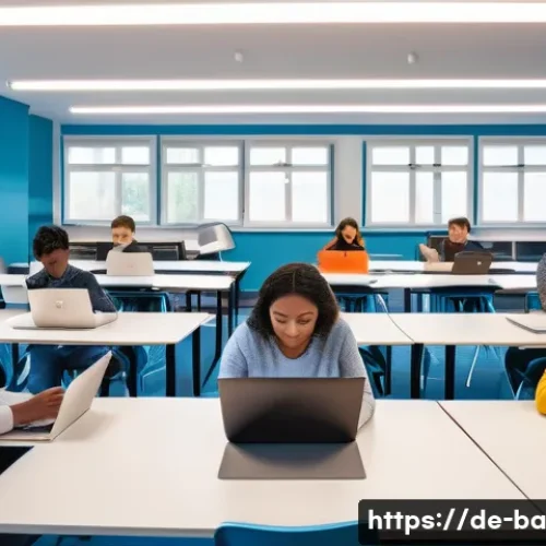 Home 30 모듈식 접근법의 효과적인 커리큘럼 - A modern, bright classroom scene showing diverse adult learners engaged in a modular learning enviro...