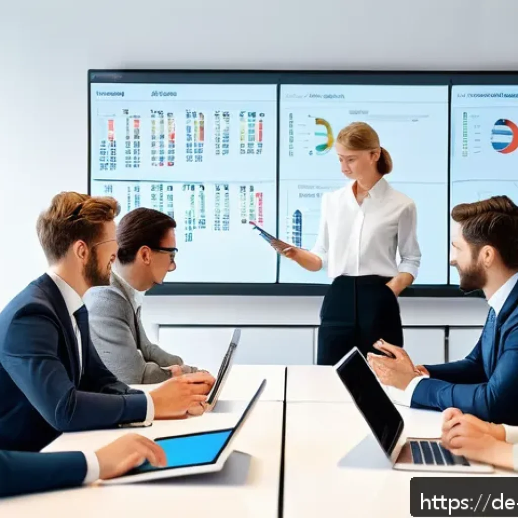모듈식 역량 개발의 고객 중심 접근 - A modern, bright corporate training room in a German office setting, featuring diverse professionals...